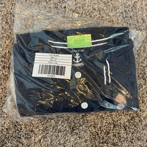 Gymboree Navy Polo with White Details